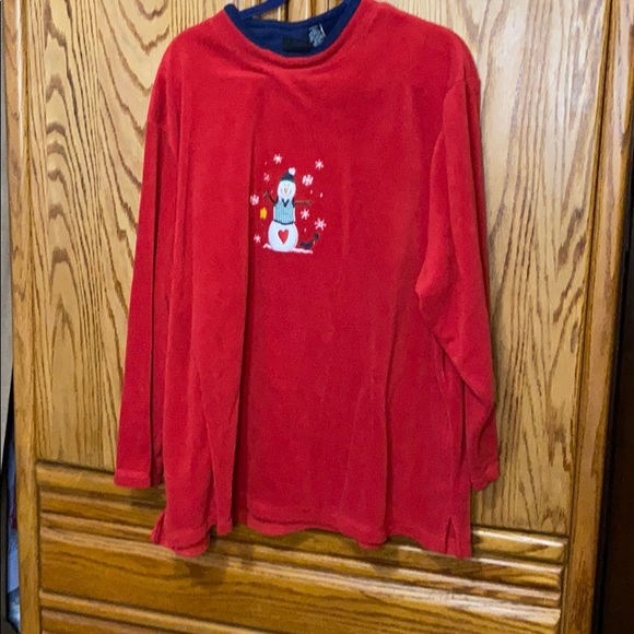 Snowman fleece sweatshirt ax 3x - Picture 4 of 6